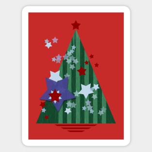 stars and stripes - christmas edition Sticker